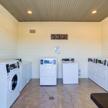 clean laundry room at Buddys Backyard RV Resort